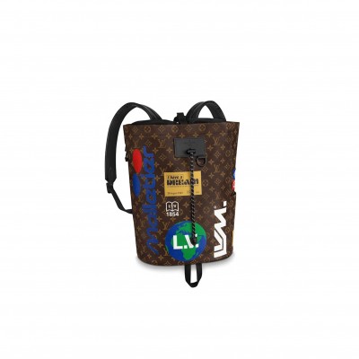 LOUIS VUITTON MASTER CHALK BACKPACK MONOGRAM LOGO STORY M44615 (42*31*21cm)